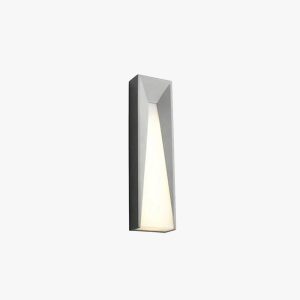 EIN536 Rectangular Metal Outdoor Wall Lamp, Black/White
