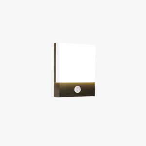 EIN550 Sensor Rectangular Metal Outdoor Wall Lamp, Black/White