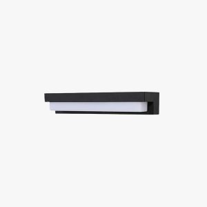 EIN552 Minimalist Solar Linear Acrylic Outdoor Wall Lamp, Black