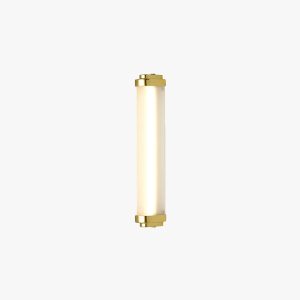 EIN558 Edge Minimalist Cylindrical Metal Outdoor Wall Lamp, Black/Gold/Silver