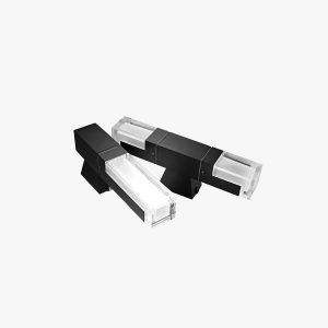 EIN538 Rectangular Metal Outdoor Wall Lamp, Black