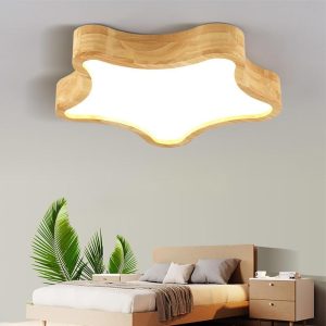 EIN578 Novelty Rounded Star Flush Mount Light LED Baby Kids Bedroom Ceiling Lights