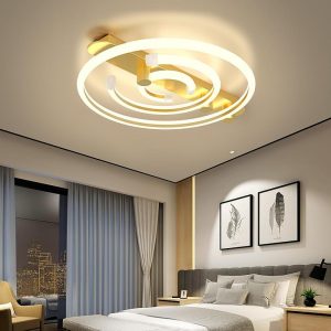 EIN565 Circular Abstract LED Flush Mount Ceiling Light for Bedroom