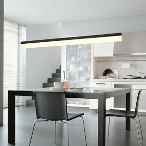 EIN581 Aluminum Acrylic Kitchen Island Pendant Lights Elongated Linear Pendant Lighting